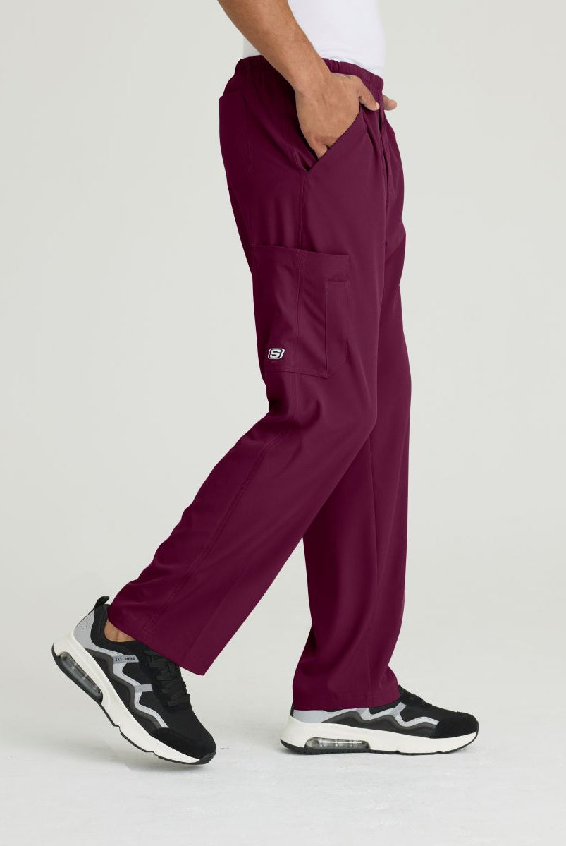 SKECHERS MALE STRUCTURE 4 POCKET ELASTIC WAISTBAND PANT | Wine