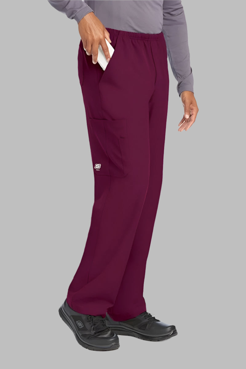 SKECHERS MALE STRUCTURE 4 POCKET ELASTIC WAISTBAND PANT | Wine
