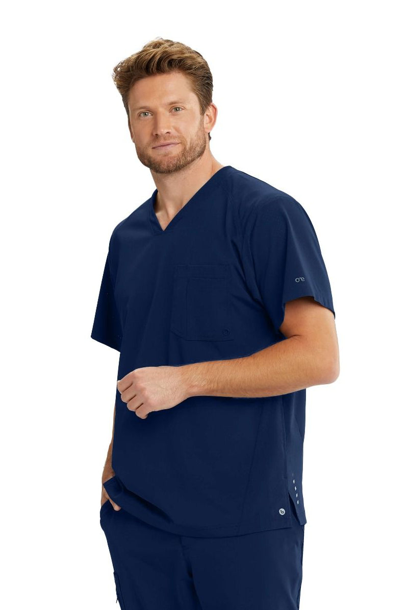 Barco One Men's 4 Pocket V-Neck Scrub Top ⚡⚡⚡-25% OFF✨ | NAVY