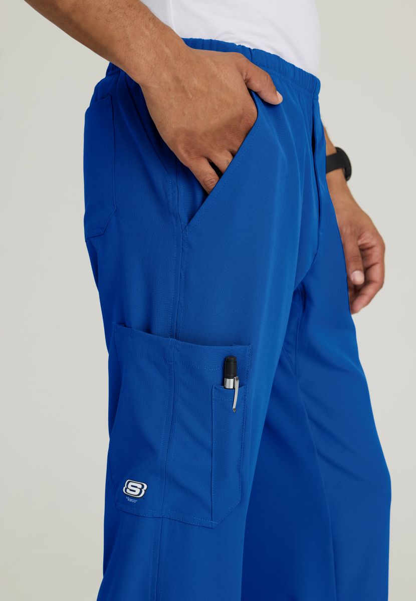 SKECHERS MALE STRUCTURE 4 POCKET ELASTIC WAISTBAND PANT | New Royal