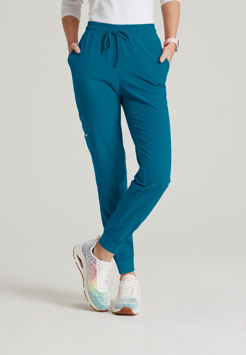 SKECHERS THEORY 4-POCKET WAISTBAND JOGGER PANTS | Bahama / Caribbean