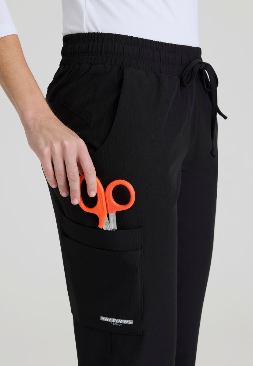 SKECHERS THEORY 4-POCKET WAISTBAND JOGGER PANTS | BLACK