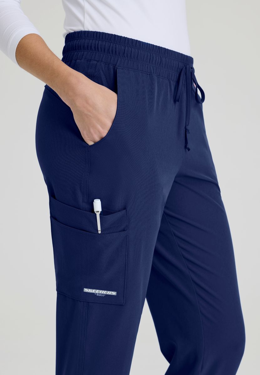 SKECHERS THEORY 4-POCKET WAISTBAND JOGGER PANTS | NAVY