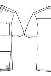 SKECHERS MALE THESIS THREE POCKET, ROUNDED NECKLINE SCRUB TOP  | MAIN-IMAGE