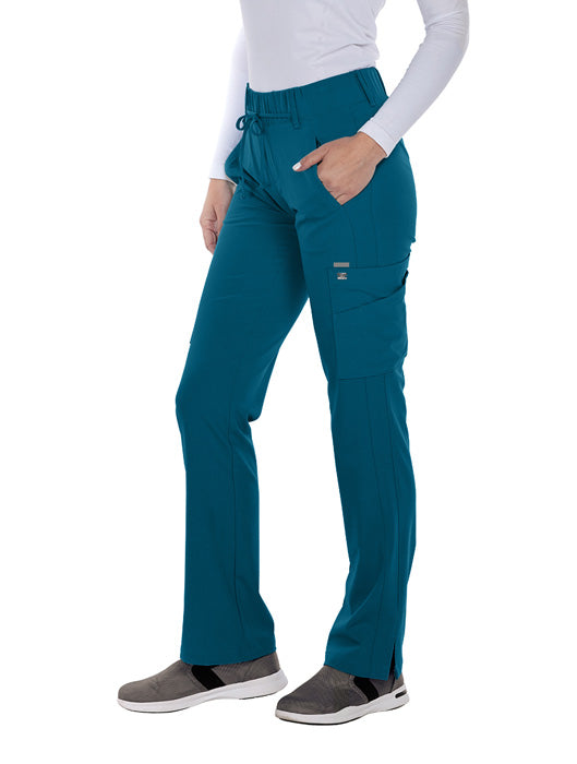 Grey's Anatomy Signature Olivia Female 6-Pocket Scrub Pants | Caribbean