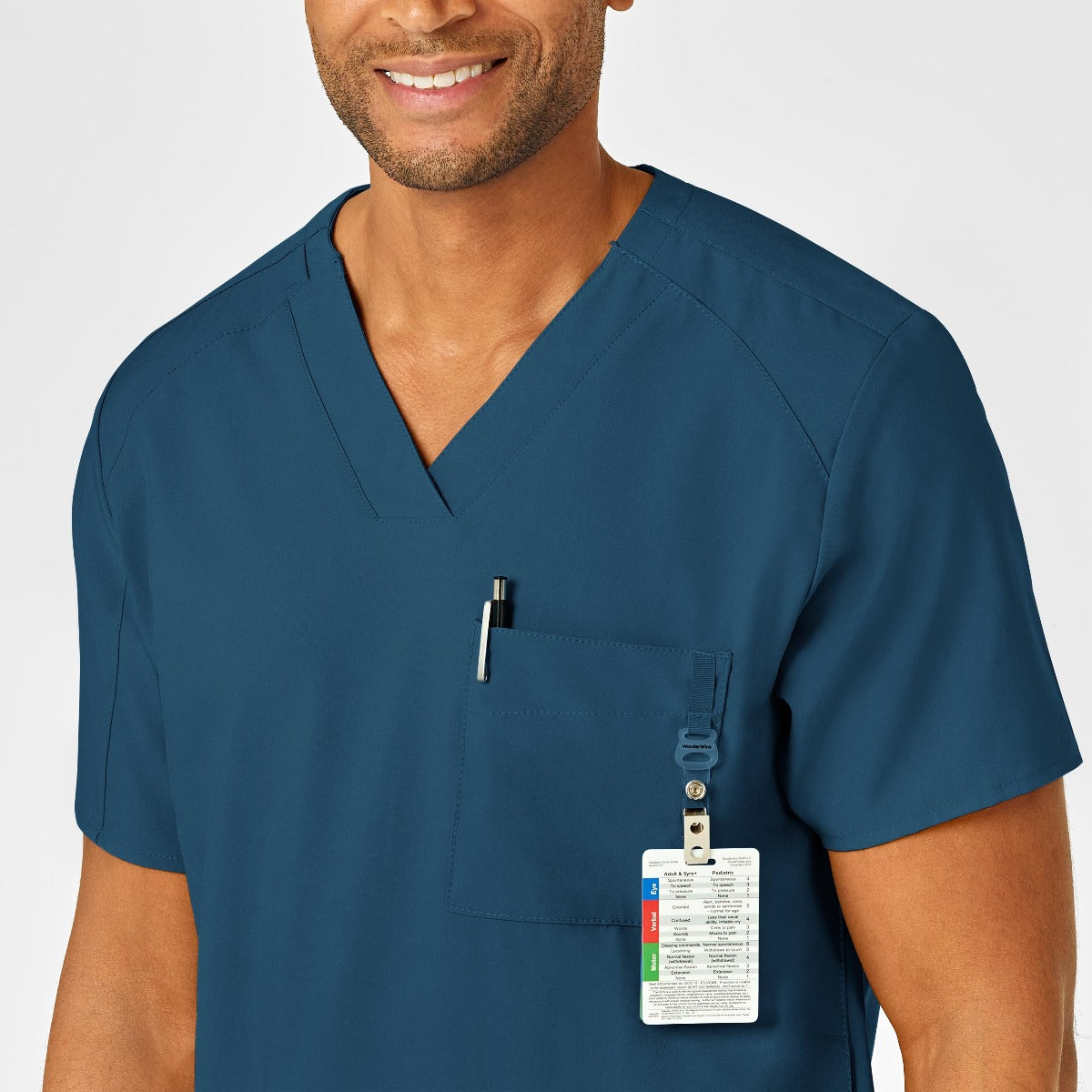 W123 MEN'S V-NECK TOP | Bahama / Caribbean