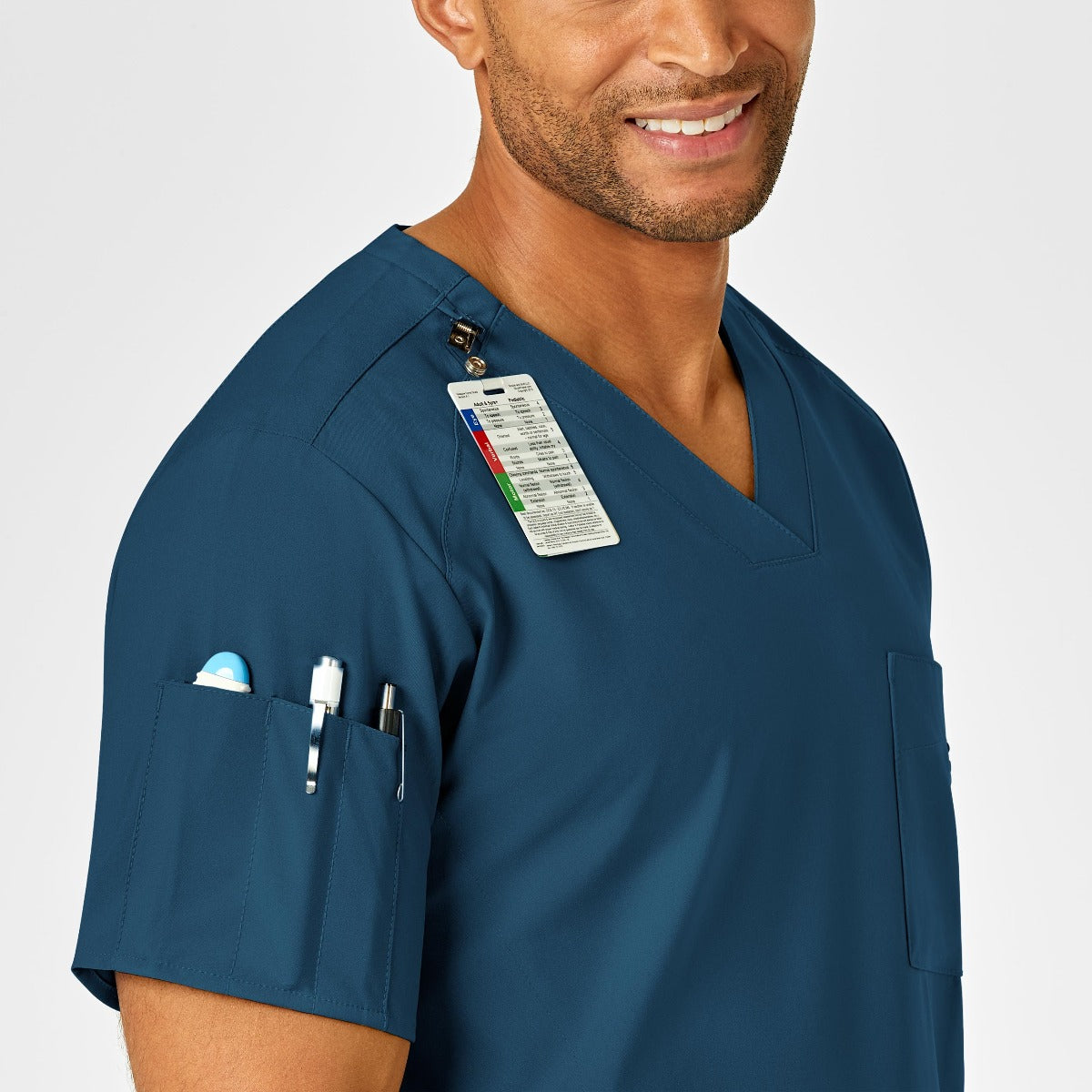 W123 MEN'S V-NECK TOP | Bahama / Caribbean