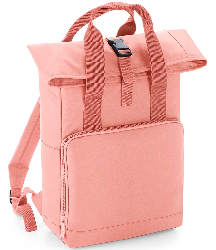 BG118 BagBase Recycled Twin Handle Roll-Top Backpack | Pink