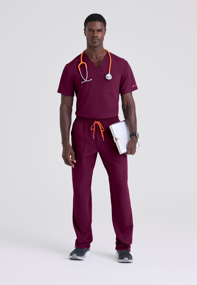 Terence  Men's Complete Scrub Set | Wine
