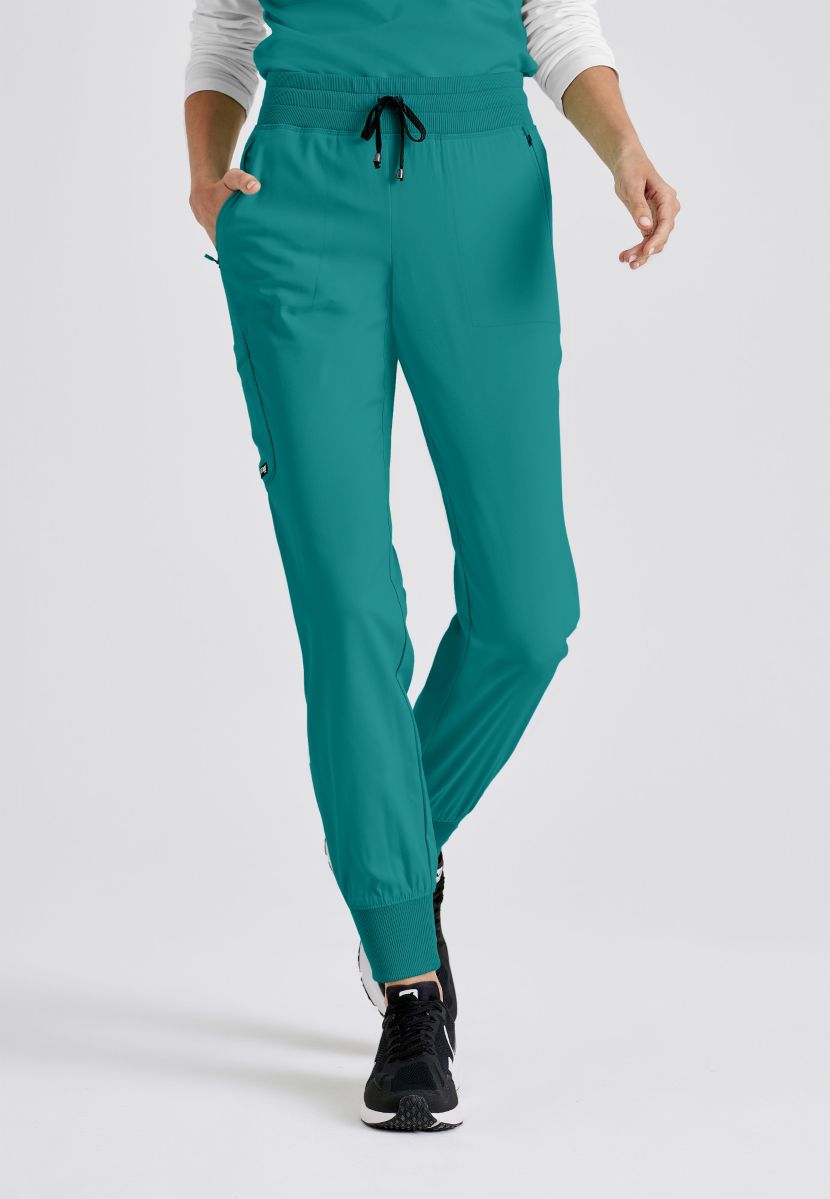 Grey's Anatomy Eden Women's 5-Pocket Cargo Jogger Scrub Trousers | Teal