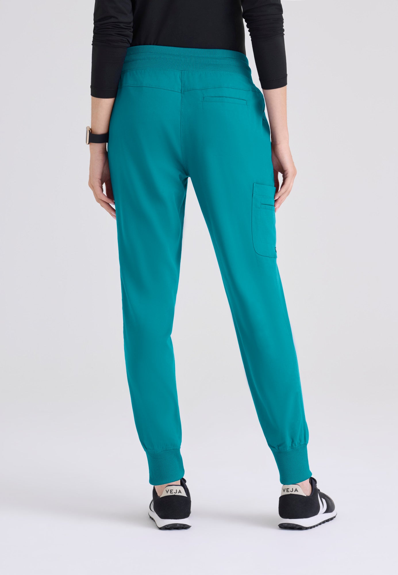 Grey's Anatomy Eden Women's 5-Pocket Cargo Jogger Scrub Trousers | Teal