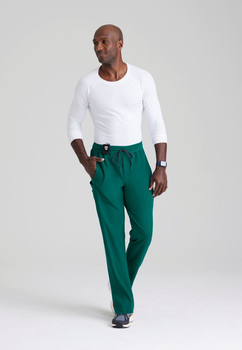Grey's Anatomy Men's 6 Pocket Straight Pant | Hunter Green