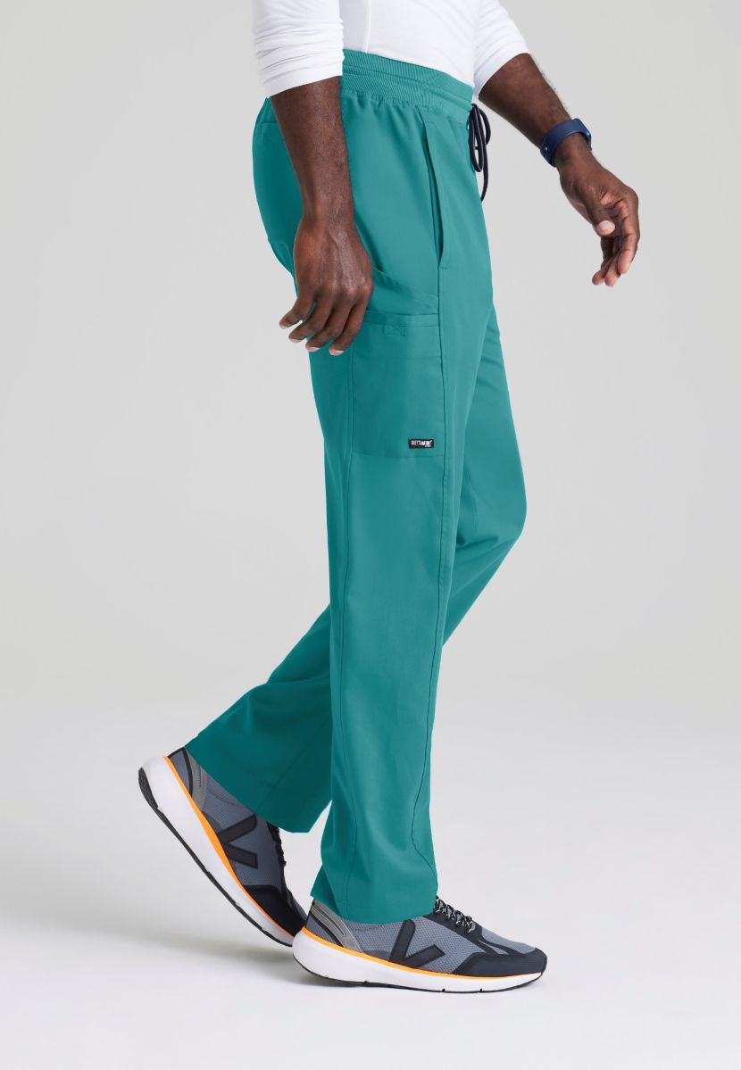 Grey's Anatomy Men's 6 Pocket Straight Pant | Teal