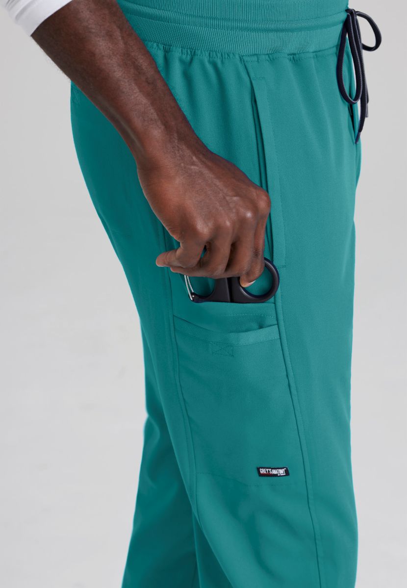 Grey's Anatomy Men's 6 Pocket Straight Pant | Teal