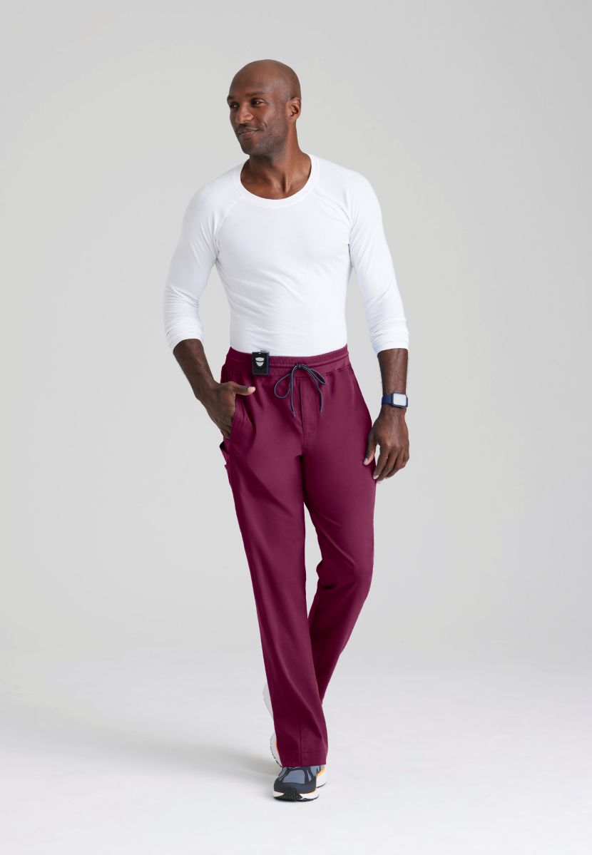 Grey's Anatomy Men's 6 Pocket Straight Pant | Wine