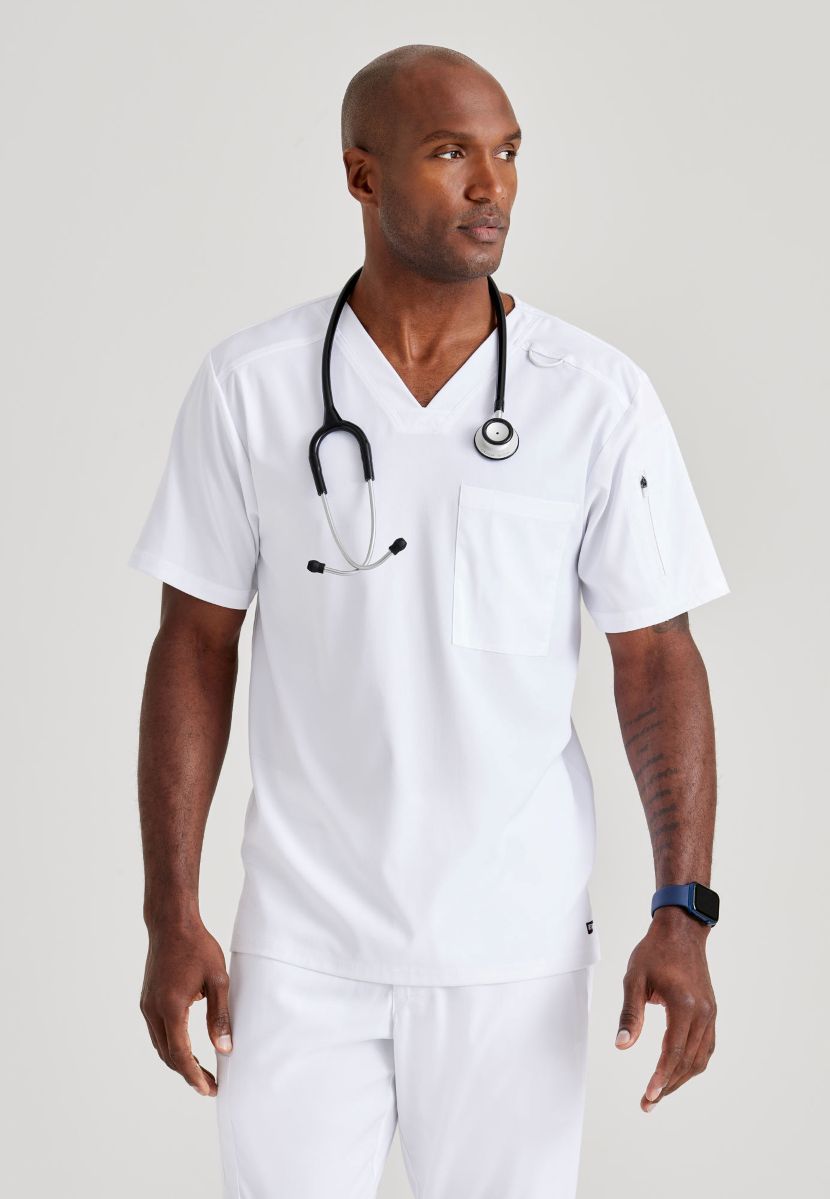 Grey's Anatomy Murphy V-Neck Scrub Top | WHITE