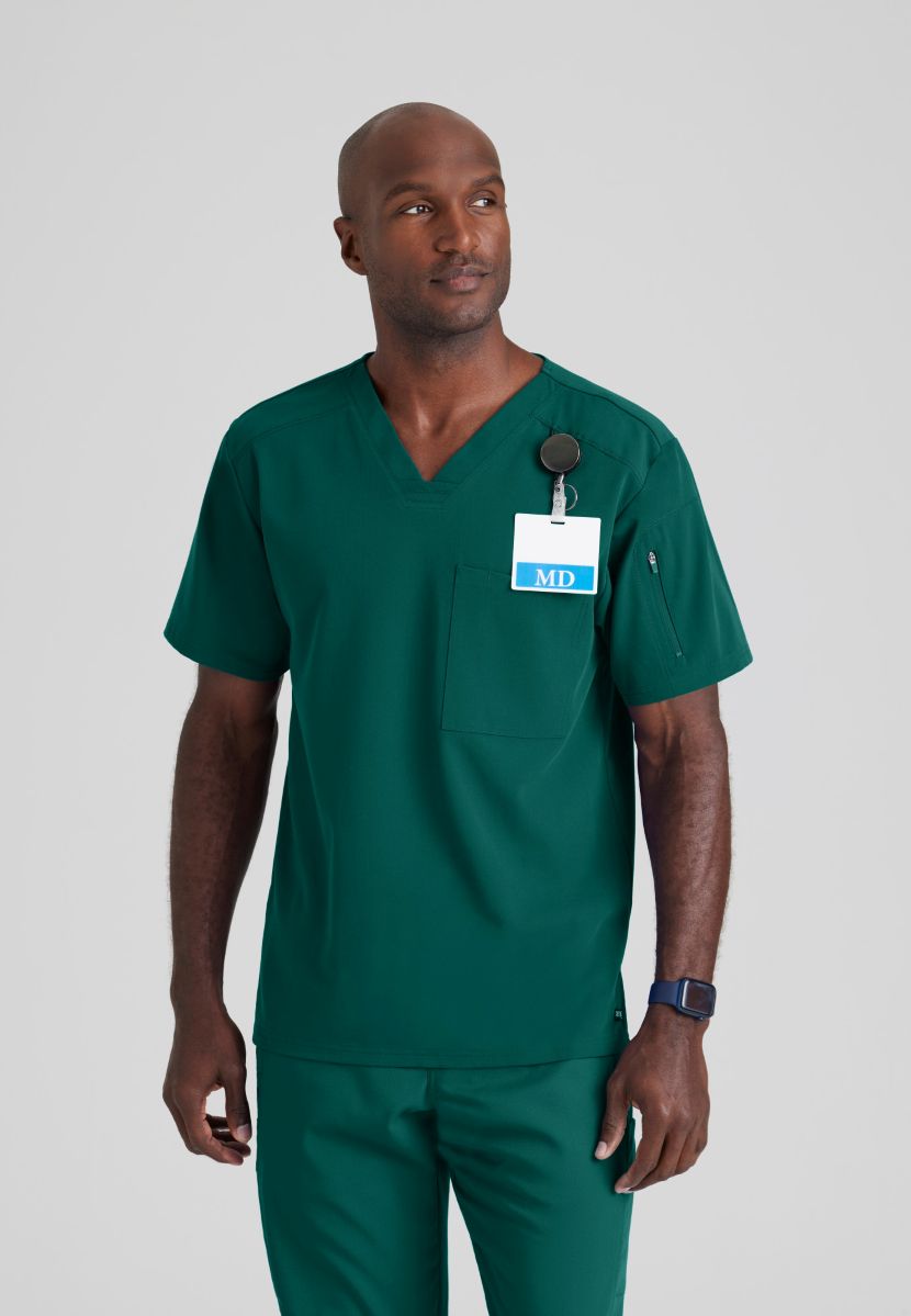 Grey's Anatomy Murphy V-Neck Scrub Top | Hunter Green