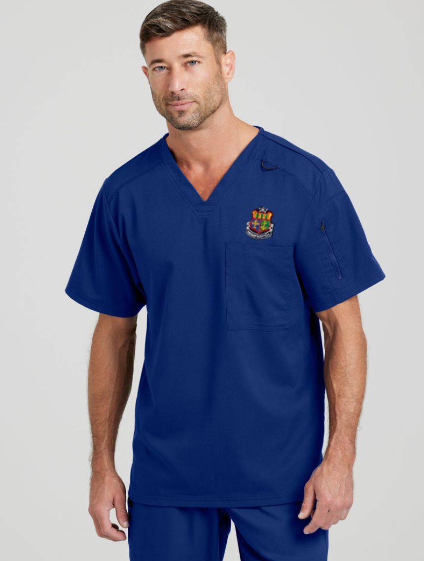 GRST079 Grey's Anatomy Murphy Top  with MATER PUBLIC LOGO CNS/CNM | NAVY