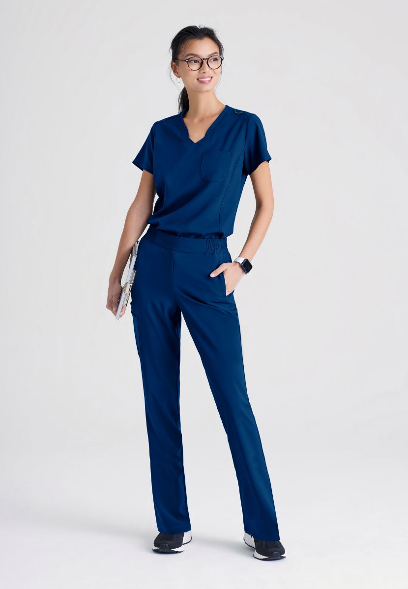Grey's Anatomy Evolve Sway Scrub Top | NAVY