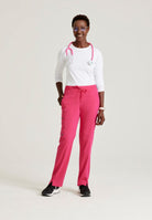 Greys Anatomy Kim 3 Pocket Elastic Back Waistband Zip-Pocket Pants | VIBRANCE PINK