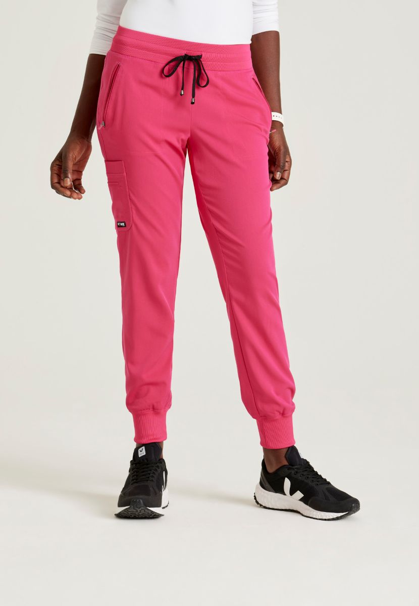 Grey's Anatomy Eden Women's 5-Pocket Cargo Jogger Scrub Trousers | VIBRANCE PINK