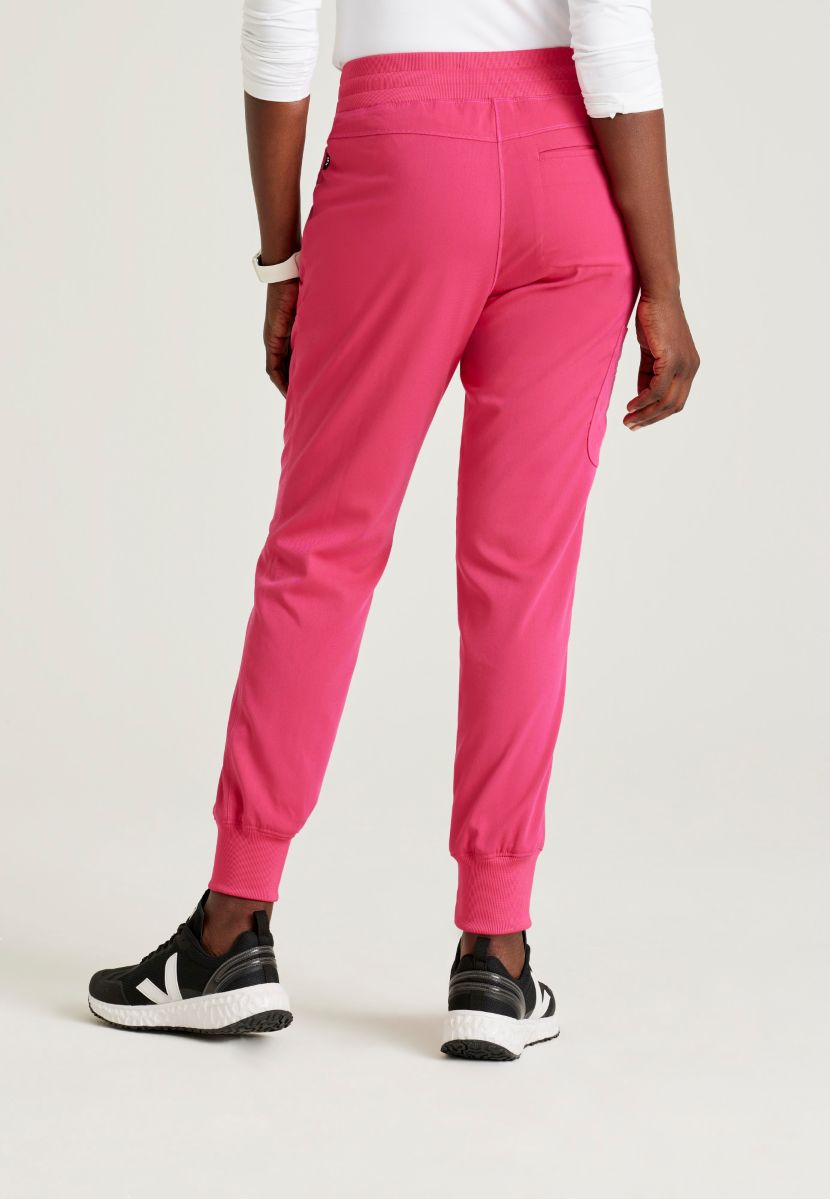 Grey's Anatomy Eden Women's 5-Pocket Cargo Jogger Scrub Trousers | VIBRANCE PINK
