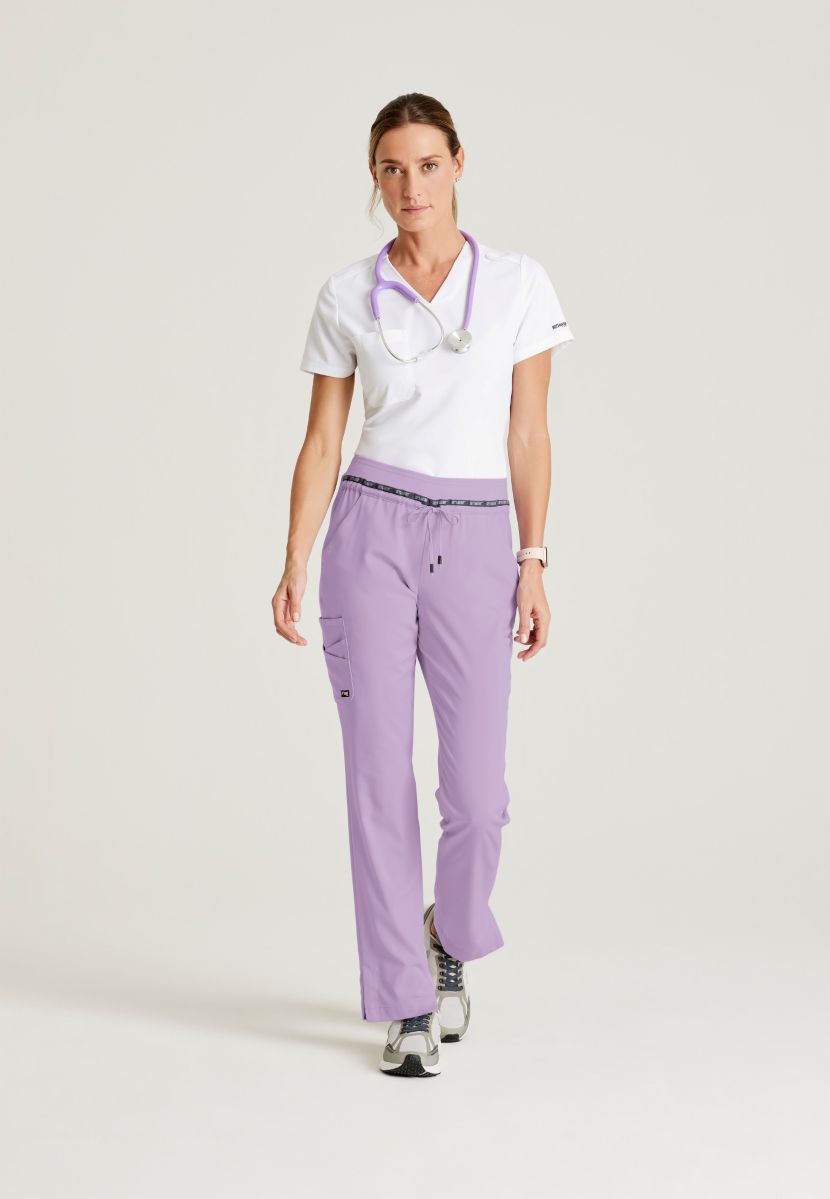 Grey's Anatomy Bree Tuck-in Scrub Top | WHITE