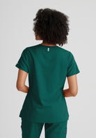 Grey's Anatomy Bree Tuck-in Scrub Top | Hunter Green