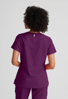 Grey's Anatomy Bree Tuck-in Scrub Top | Wine