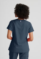 Grey's Anatomy Bree Tuck-in Scrub Top | Steel