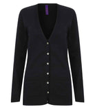 Ladies Cotton Acrylic V Neck Cardigan | NAVY
