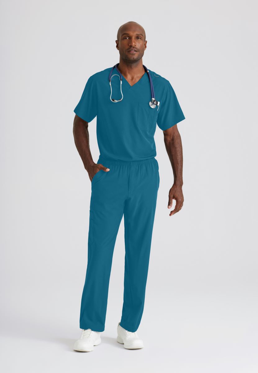 SKECHERS MALE STRUCTURE V-NECK TOP | Bahama / Caribbean