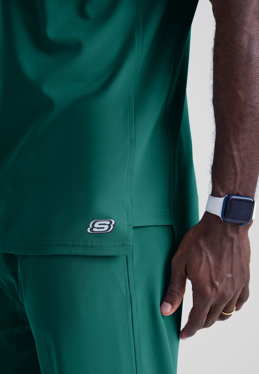 Skechers Structure V-Neck Top | Hunter Green