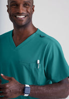 SKECHERS MALE STRUCTURE V-NECK TOP | Teal
