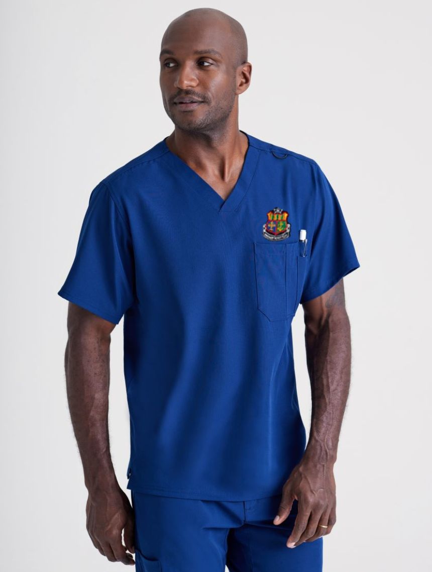 SKECHERS MALE STRUCTURE V-NECK TOP  with MATER PUBLIC LOGO CNS/CNM | Navy