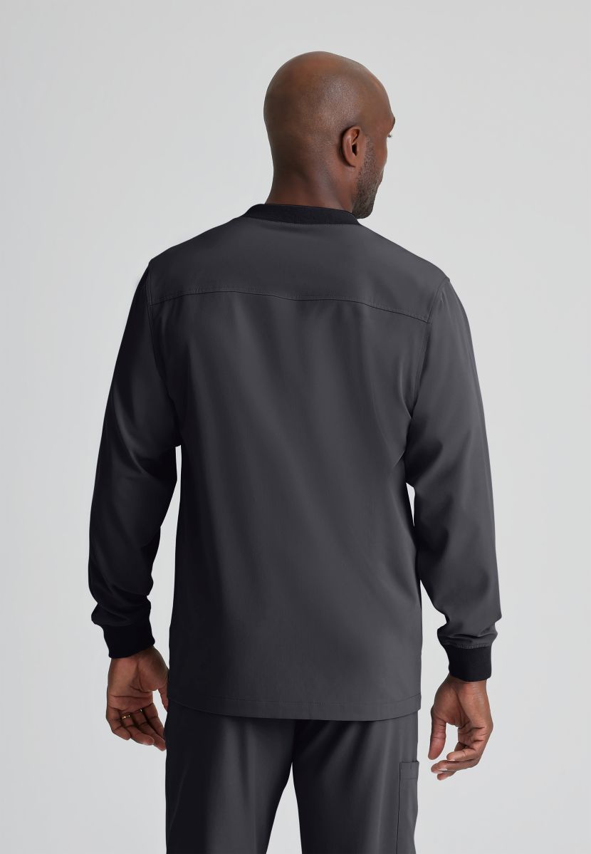 Skechers Men's 3 Pocket Warm-Up Zip Jacket | Pewter Grey