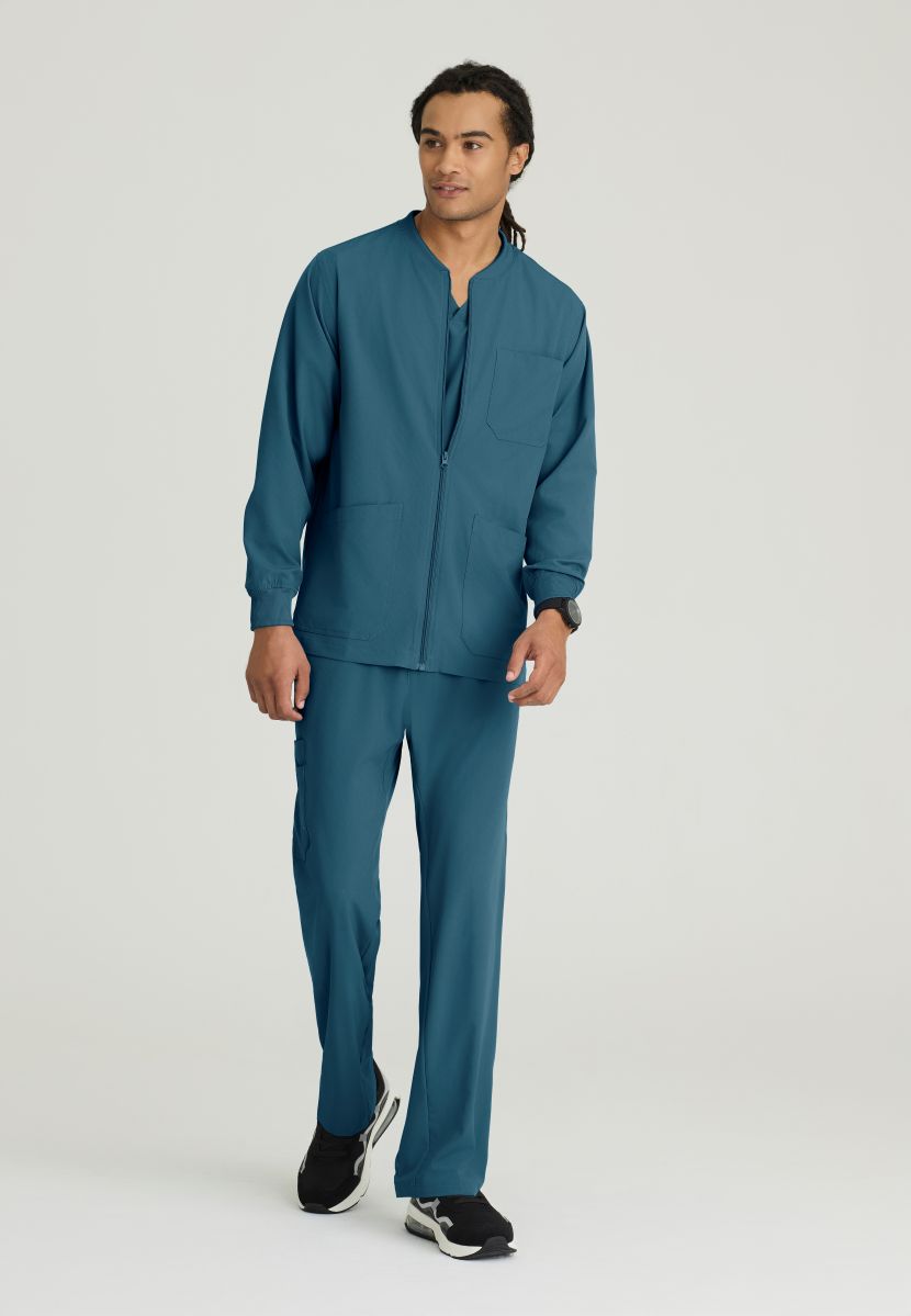 Skechers Men's 3 Pocket Warm-Up Zip Jacket | Bahama / Caribbean