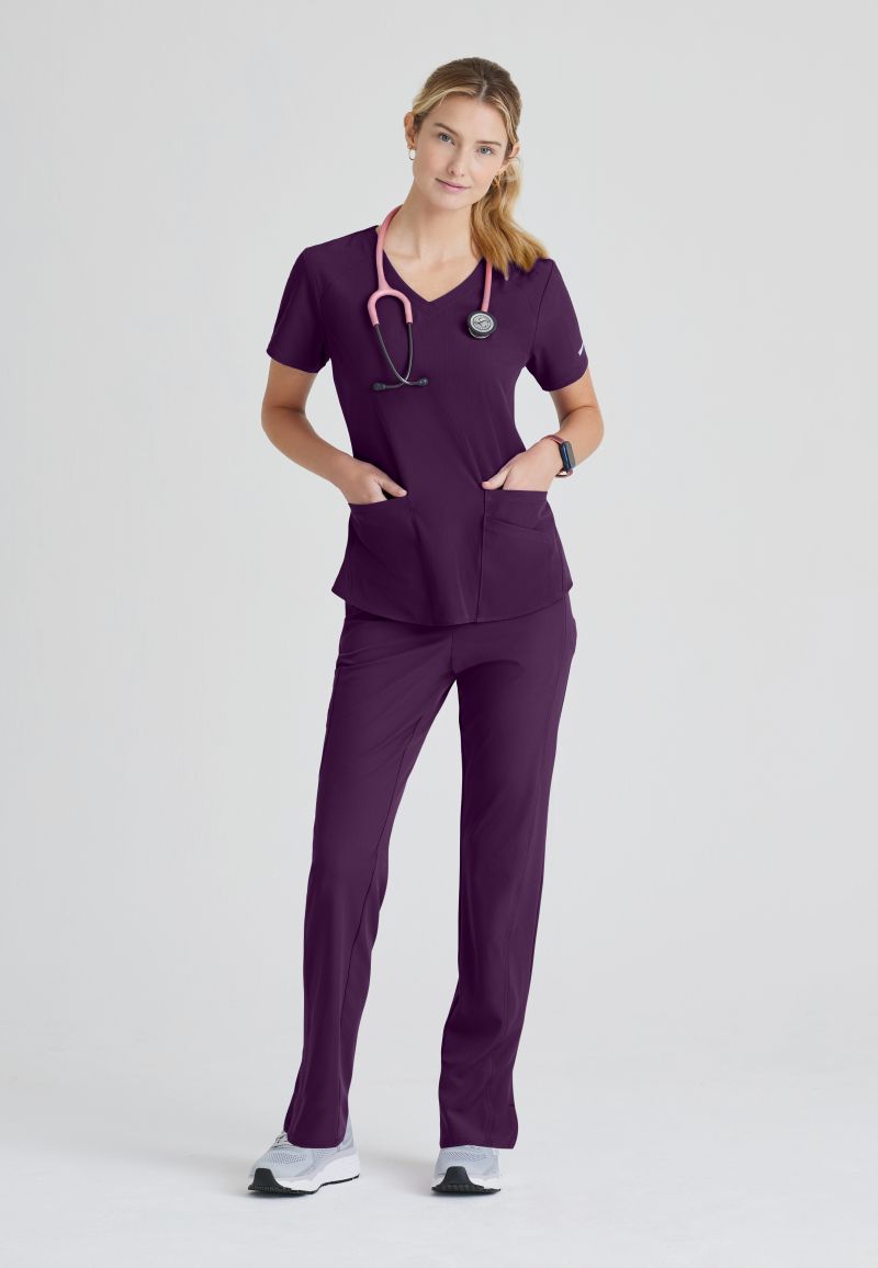 SKECHERS BREEZE 3-POCKET SHAPED HEM TOP | Eggplant