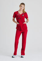 SKECHERS BREEZE 3-POCKET SHAPED HEM TOP | RED