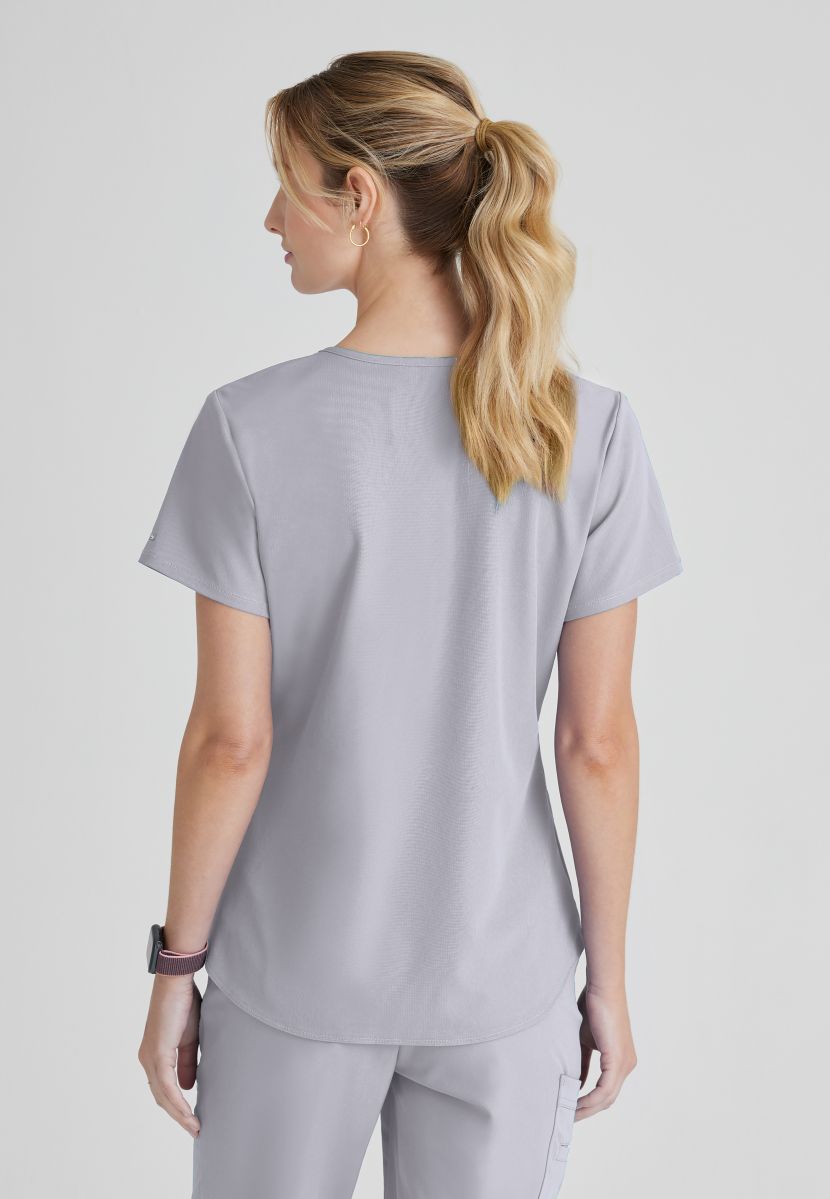 Skechers Breeze 3 Pocket Shaped Hem Scrub Top | Moonstruck