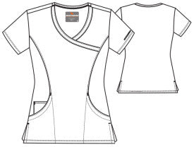 Skechers Reliance 3-Pocket Wrap Effect Scrub Top | MAIN-IMAGE