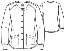 Skechers Women's 2 Pocket Warm-Up Scrub Jacket With Eco-Friendly Stretch Fabric | MAIN-IMAGE