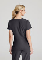 Skechers Reliance 3-Pocket Wrap Effect Scrub Top | Pewter Grey