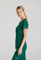 Skechers Reliance 3-Pocket Wrap Effect Scrub Top | Hunter Green
