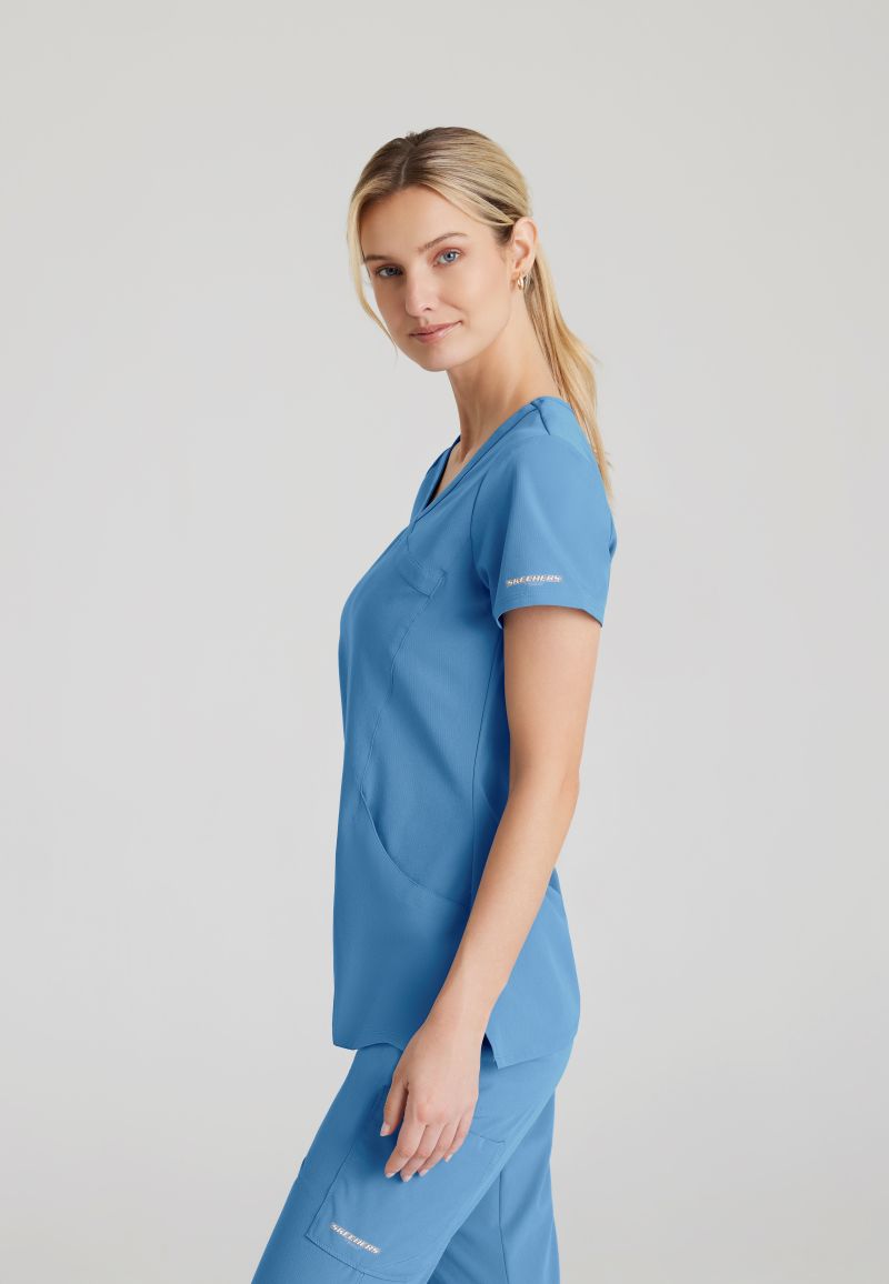 SKECHERS FEMALE RELIANCE 3-POCKET WRAP EFFECT TOP | TRUE CEIL