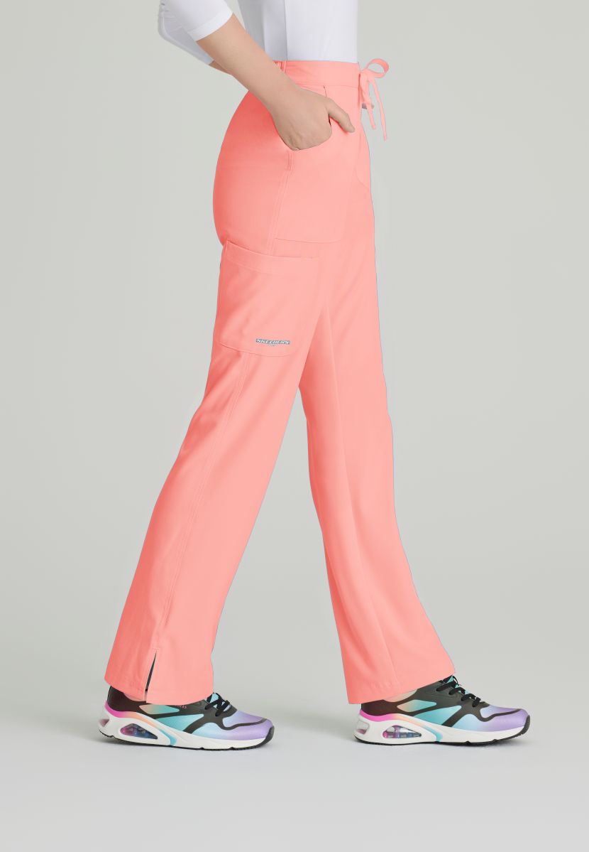 Skechers Reliance 3-Pocket Flat Front Scrub Trousers | Coral Fizz