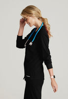 Skechers Women's 2 Pocket Warm-Up Scrub Jacket With Eco-Friendly Stretch Fabric | BLACK