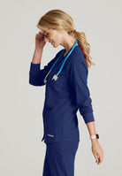 Skechers Women's 2 Pocket Warm-Up Scrub Jacket With Eco-Friendly Stretch Fabric | NAVY