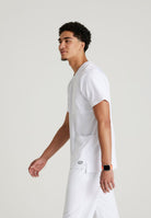 Skechers Thesis Three Pocket Rounded Neck Scrub Top | WHITE