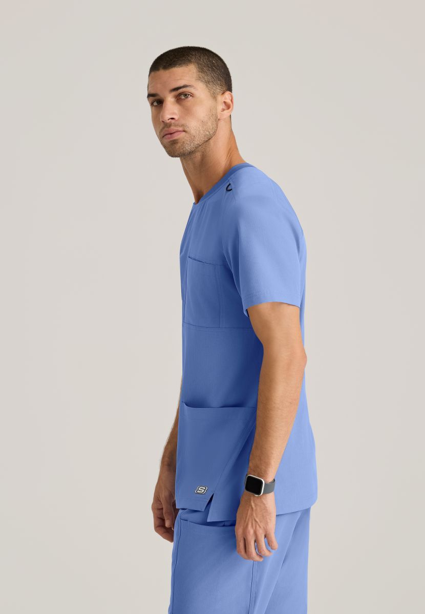 Skechers Thesis Three Pocket Rounded Neck Scrub Top | TRUE CEIL
